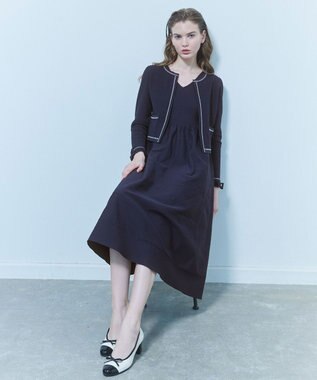 TOCCA 【洗える】ROSY FUTURE ニットジャケット ネイビー