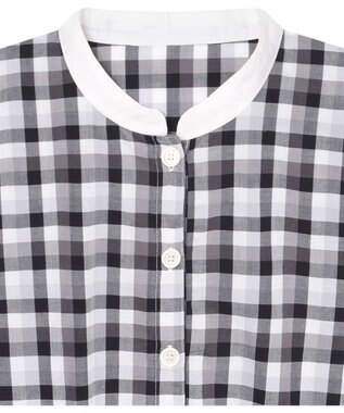 Wing 【パジャマ】長袖・長ズボン　綿100%　チェック柄　ウイング／ワコール　EP4000 ブラック