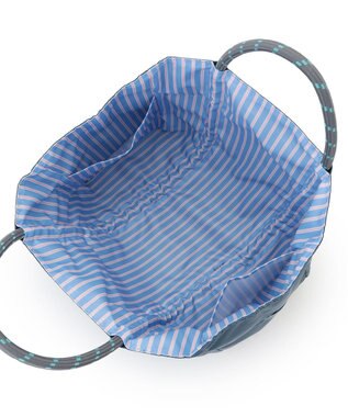 23区 【23区別注/WEB&一部店舗限定】NOMADIS SAC ストライプ ロゴ トートバッグ ブルーグレー系