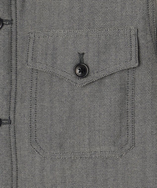 J.PRESS MEN ヘリンボンCPOジャケット ネイビー系9