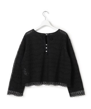 23区 L 【先行予約】ラッセルレース 2WAY ニット ブラック系