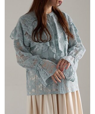 Te chichi レースフリルレイヤードブラウス《2025winter catalog item》 ミント