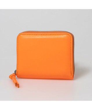 UNBILLION ペルケ perche / 蛍光レザーストラップ付き・ジャバラカードウォレット オレンジ