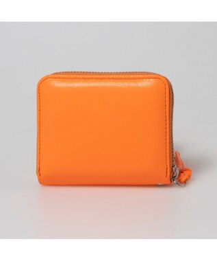 UNBILLION ペルケ perche / 蛍光レザーストラップ付き・ジャバラカードウォレット オレンジ