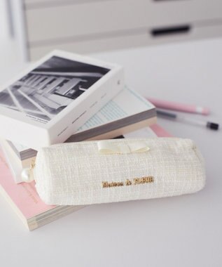 Maison de FLEUR グログランリボンツイードロングポーチ