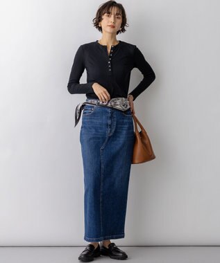 23区 【先行予約】シアーリブ レイヤード ロンTEE ブラック系