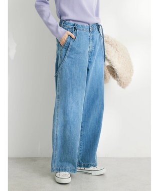 CRAFT STANDARD BOUTIQUE ２ｗａｙサロペットデニムパンツ Light Indigo