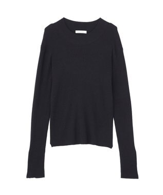 Green Parks 袖口金釦リブニットプルオーバー Black