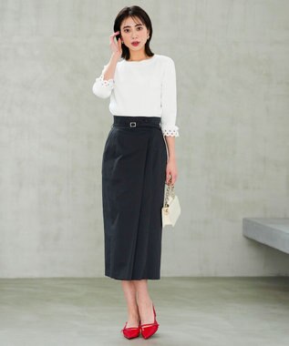 ANY SIS 【好印象ブライトニット】レースポイント プルオーバー オフ