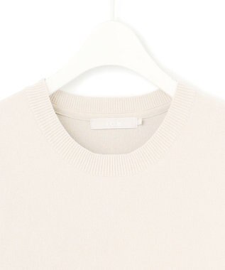 ICB L 【洗える】コットンシェニール コクーンスリーブニット トープ系