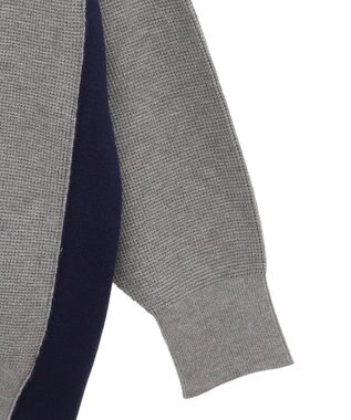 CRAFT STANDARD BOUTIQUE 洗える/とてもち配色ニットプルオーバー/24AW Gray Mixture