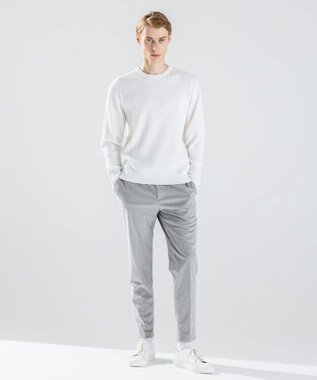 JOSEPH HOMME 【新柄】 ヴィスコースリンクス　クルーネックニット ホワイト系