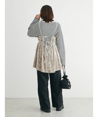 Green Parks ・ＥＬＥＮＣＡＲＥ　ＤＵＥクラッシュベロアキャミチュニック Beige