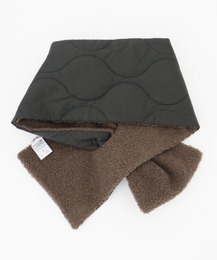 J.PRESS YORK STREET 【UNISEX】キルトマフラー カーキ系