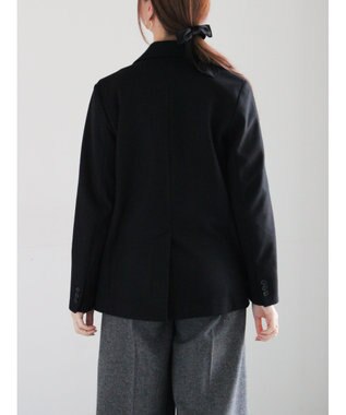 Te chichi ウール混ジャージーテーラードジャケット ブラック