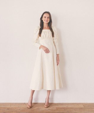 Maison de FLEUR 慈愛に満ちたジャカードワンピース