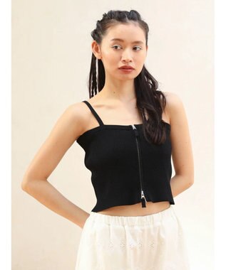 Green Parks ■ＥＳＣＡＲ　２ｗａｙ　ｗーｚｉｐ　ニットキャミ Black