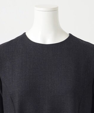 23区 【R(アール)】ウールダブルクロス ランダムヘムワンピース グレー系