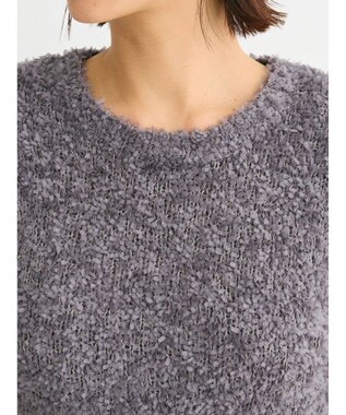 Green Parks テープヤーン半袖ニットプルオーバー Charcoal Gray