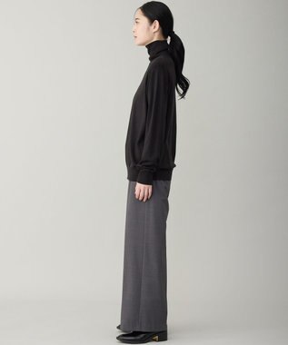 UNFILO MENS 【男女兼用】ソフトサーモ アンチピリングニット タートルネック ブラック