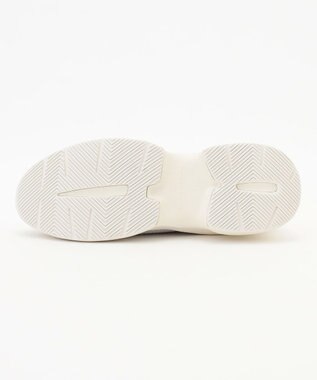 steppi 【撥水/洗える】ボリュームソール ビジュースニーカー シルバーラメ