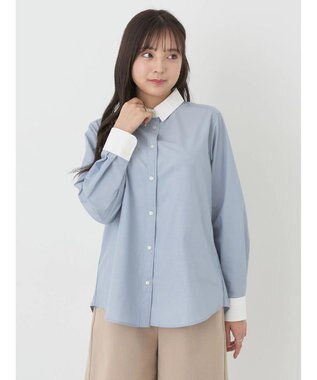 earth music&ecology クレリックシャツ Sax