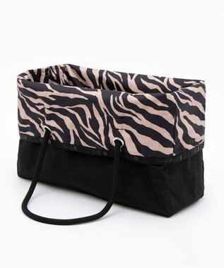 LeSportsac LARGE 2 WAY TOTE/ラフィアゼブラ/ブラック ラフィアゼブラ/ブラック