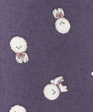 ANY KIDS 裏シャギー総柄ガーリーパンツ モーヴ×イヌ柄