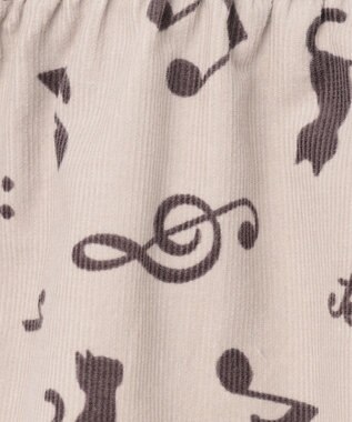 ANY KIDS 音符総柄キュロット ミルキーベージュ