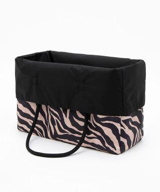 LeSportsac LARGE 2 WAY TOTE/ラフィアゼブラ/ブラック ラフィアゼブラ/ブラック