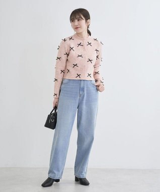 Green Parks ・ＡＮＤＳＥＡＲＣＨ　メニーリボンニットカーディガン Pink