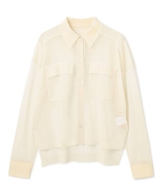 GRACE CONTINENTAL ニットシアーシャツ キナリ