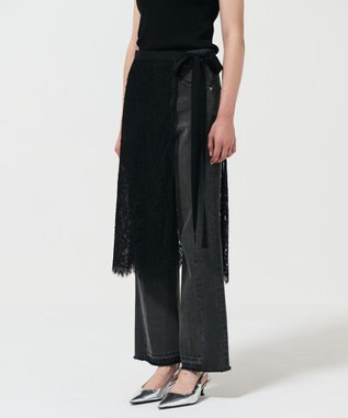 GRACE CONTINENTAL レースオーバースカート ブラック