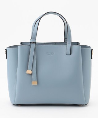 LA BAGAGERIE 【MONICA】ボウタイリボンハンドバッグ ブルー