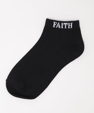WEGO FAITHロゴショートソックス ブラック