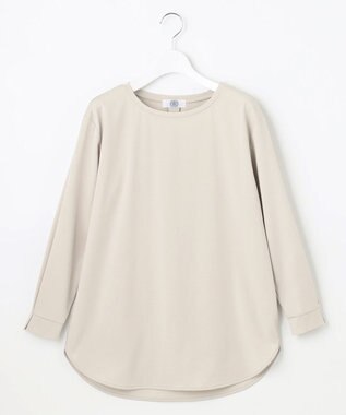 J.PRESS LADIES 【吸水速乾】プレーティングジャージー シャツテール カットソー ライトグレー系