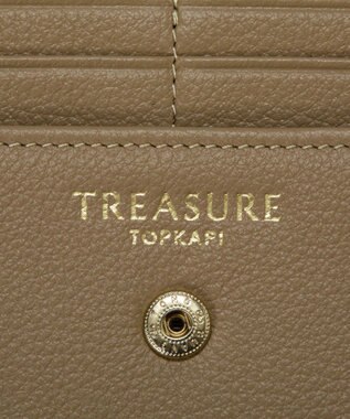 TOPKAPI 【TREASURE TOPKAPI】ソフトレザー ベルトデザイン 長財布　 グレージュ