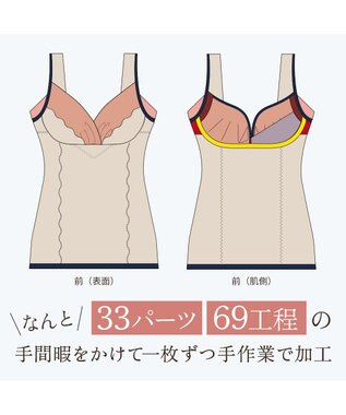 BRADELIS New York 【BRADELIS NewYork peace】綿混トリプルキャッチFITブラキャミ23 ブラデリス 補正下着 シェイパー ナチュラルベージュ