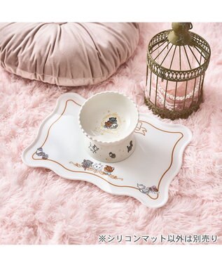 PET PARADISE ディズニー ３兄弟 猫 シリコンマット ホワイト