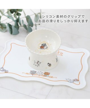 PET PARADISE ディズニー ３兄弟 猫 シリコンマット ホワイト