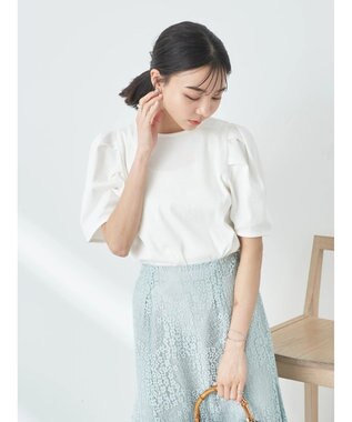 earth music&ecology パワーショルダーリブプルオーバー Ivory