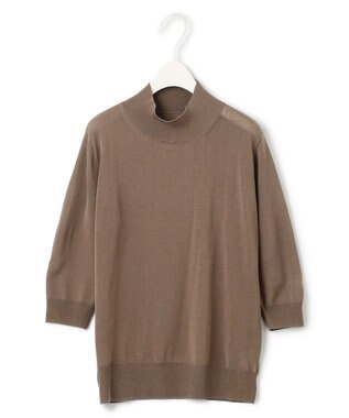 ICB 【洗える】 ウールアセテートハイゲージ ハイネックプルオーバー モカ系