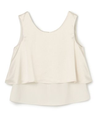 GRACE CONTINENTAL バックコンシャスサテンノースリーブ キナリ