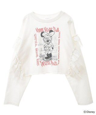 Green Parks ミッキー＆フレンズ／袖フリルショート丈ＴＥＥⅡ Off White