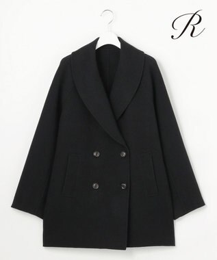 23区 S 【R(アール)】ウールメルトンリバー ショートコート ブラック系