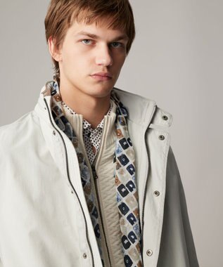 JOSEPH ABBOUD 【25SS・7ポケット/軽量/ECO撥水/インフード】ライトマイクロリップピーチ コート アイボリー系