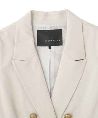 YECCA VECCA ドライタッチ金釦テーラードジレ Light Beige
