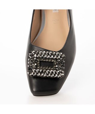 MODE ET JACOMO <MODE ET JACOMO>ビジューモチーフフラットパンプス ブラック