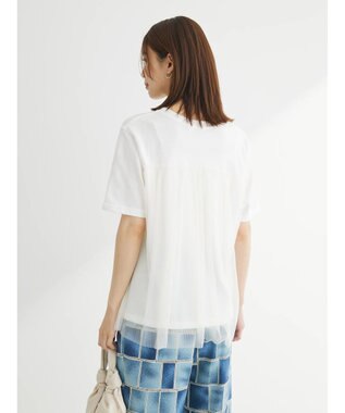 Green Parks プリーツチュールドッキングプルオーバー Off White