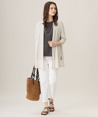 自由区 【洗える】シアーチュールプルオーバー カットソー スレート